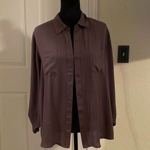 Plum colored sheer Maurices button-down